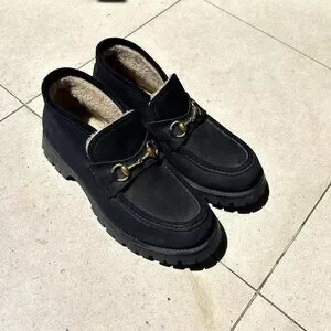 Gucci | Shoes | Gucci Horsebit Super Shearling Suede Black  display picture 1